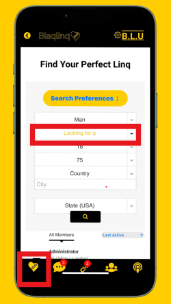 4. Select the gender you are ‘looking’ for