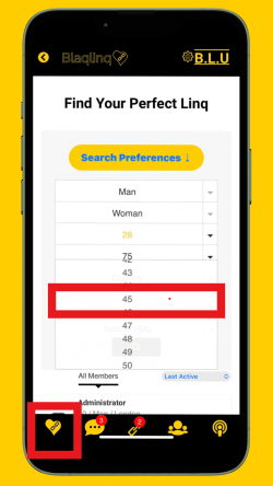 6. Select your maximum age preference