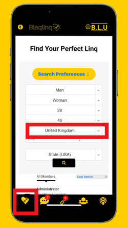 7. Select your country preference